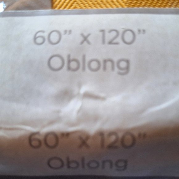 Benson Mills Maison Tablecloth Mustard Oblong 60" x 120" NIP - Picture 3 of 3